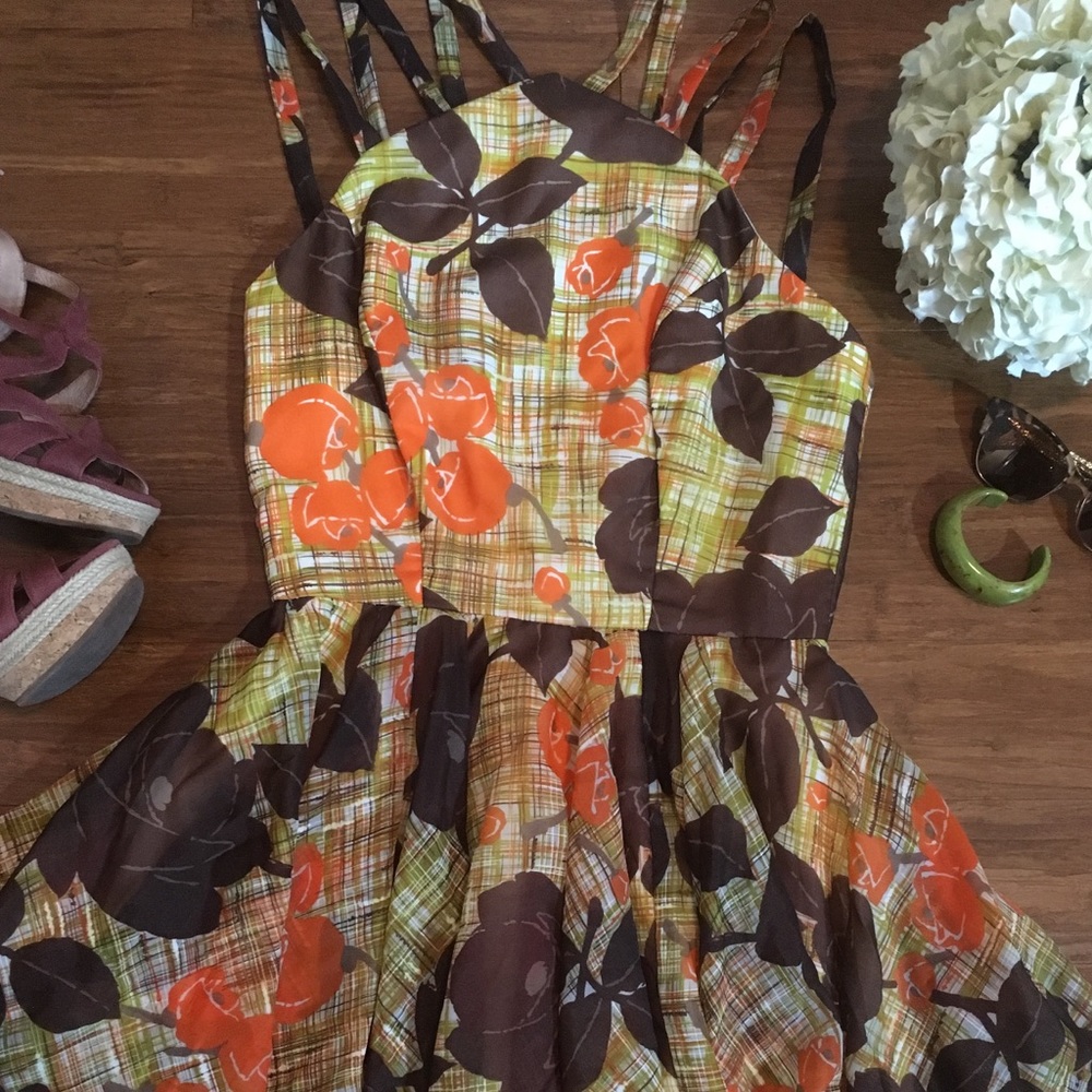 Vintage fall dress pinup 50’s 60’s